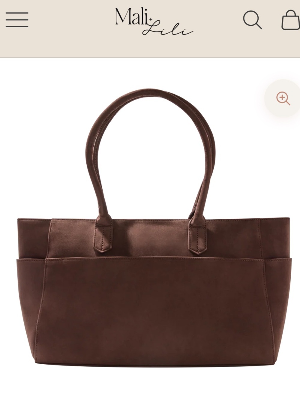 🍉 Mali & Lili Faux Suede Tote